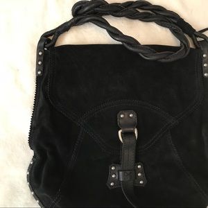 NWOT Black suede Lucky Brand Purse